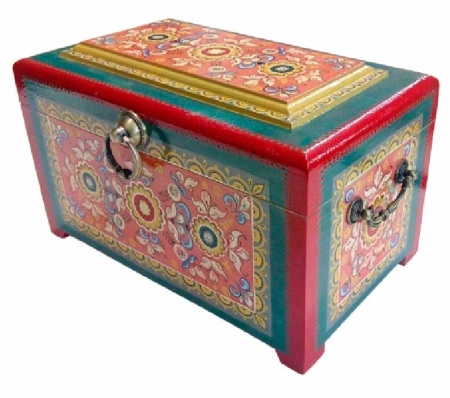 Сундук С 702 НХП. Шенкурская роспись 340х210х185 мм. арт. 7029