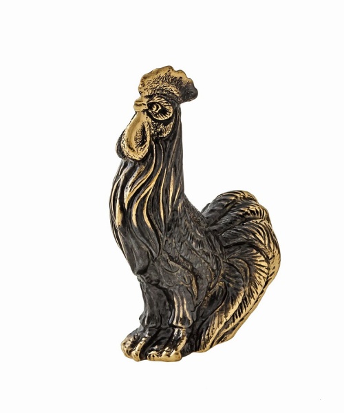 Птица Петушок золотой гребешок без подставки 20х37 мм. арт. 1192.1
