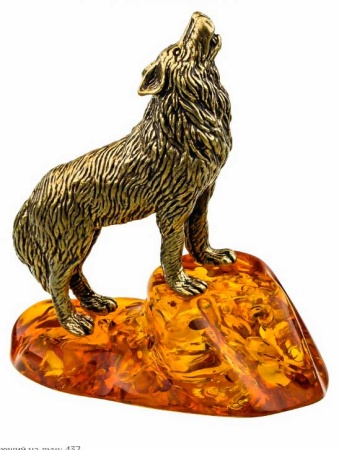 Волк воющий на луну 55х65 мм. арт. 437