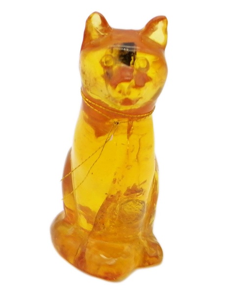 картинка Фигурка янтарная "Котик" 7,3гр. 4х2,5 см. арт. 86456794 магазин 