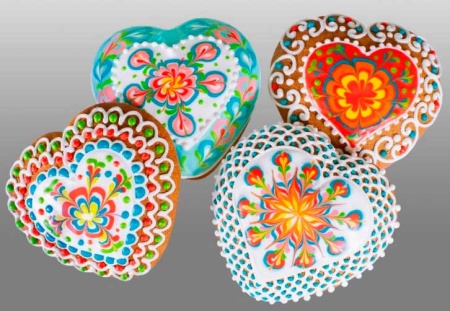 Пряник «СЕРДЕЧКО ОРНАМЕНТАЛЬНОЕ» Размер: 120х120 мм. арт. 103