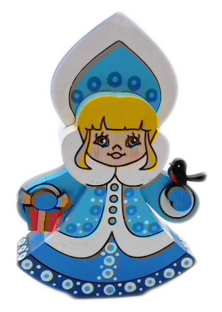 Снегурочка игрушка деревянная, качалка 11 см. арт. 683429 Снегурочка игрушка деревянная, качалка 11 см. арт. 683429