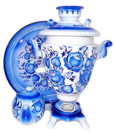 Самовар электрический 3 литра набор "Гжель" арт. 684622 