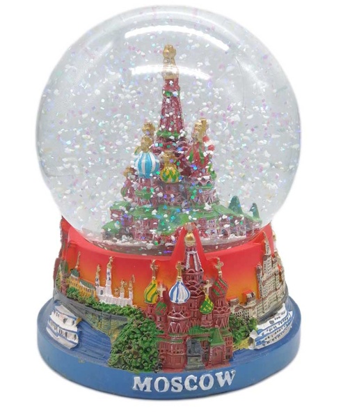 Сувенирный шар с эфектом снегопада "Москва" Большой 13 см. арт. 794422