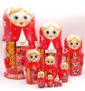 Матрешка "Красная коса" 10 мест 27 см. арт. 8432211