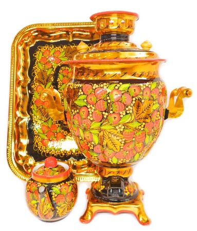 Самовар электрический набор 3 литра "Хохлома" арт. 194622