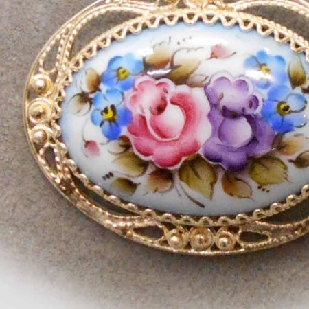 картинка Ростовская финифть Брошь арт. 1118441  картинка Ростовская финифть Брошь арт. 1118441