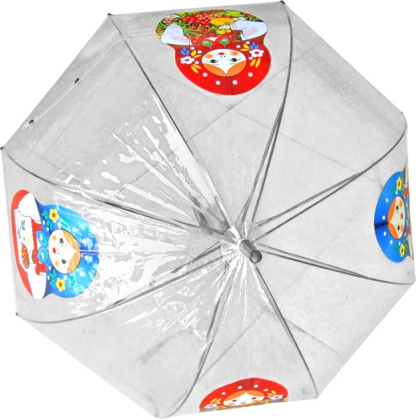 картинка Зонт-трость полуавтомат "Матрешка", форма "купол" арт. 35TA0KU034PO магазин подарков