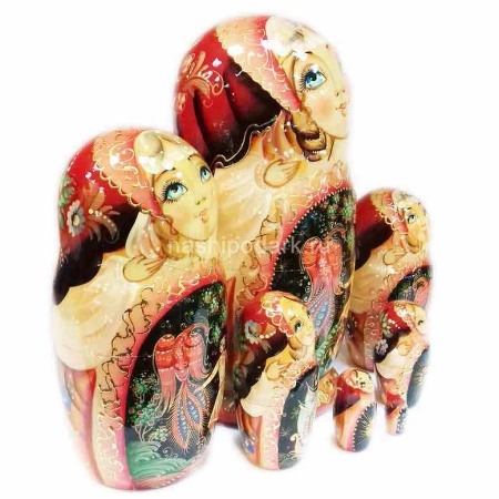 Русская матрешка "Жар Птица" 7 мест 21см Арт. 020319343