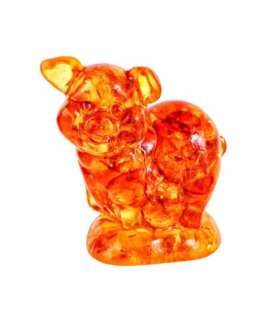 Поросенок Пиги Янтарный 35х45 мм. арт. 615 Поросенок Пиги Янтарный 35х45 мм. арт. 615