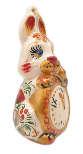 Кролик - заяц новогодний подвес 10 см. арт. 477256