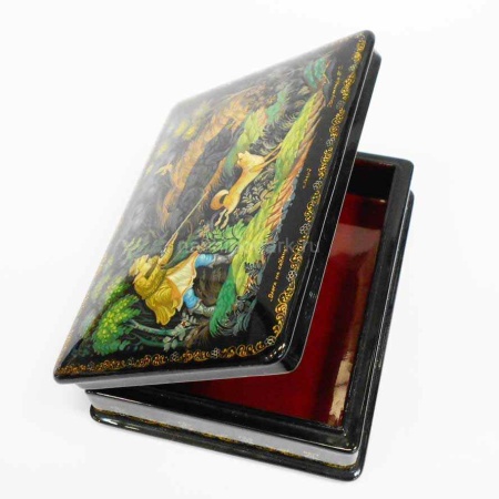 Шкатулка Холуй "Охота на кабана" 13х9см арт. 140119056