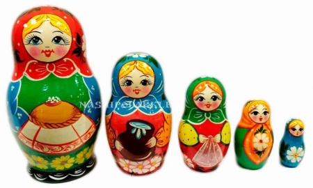 Матрешка авторская хлеб да соль 15см 5 мест арт. 74257