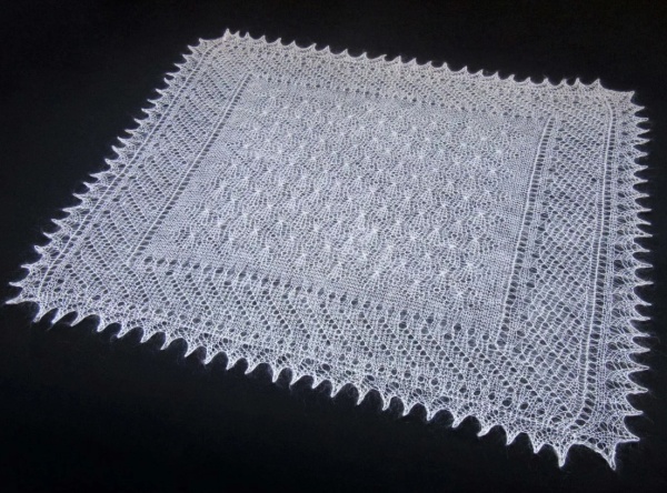 Пуховый платок плотный 130х130 см. арт. 8752438