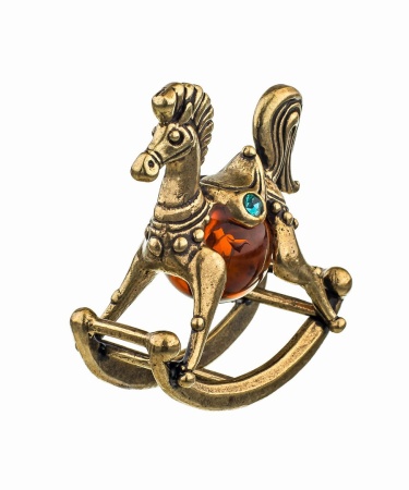Фигурка из латуни Лошадка-качалка 35х40 мм. арт. 413