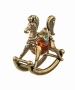Фигурка из латуни Лошадка-качалка 35х40 мм. арт. 413