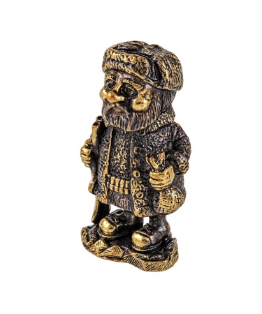 Фигурка из латуни Охотник с ружьем без подставки 30х50 мм. арт. 1997.1