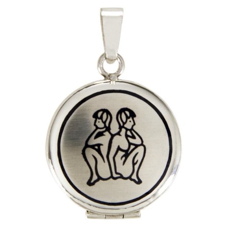 картинка Серебряный Медальон "Близнецы" Арт: 10130036Б05 