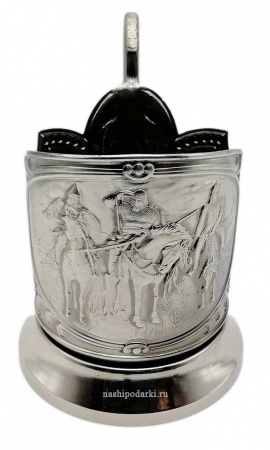 картинка Подстаканник никелированный "Три богатыря" 10х8см арт. 921179 магазин подарков картинка Подстаканник никелированный "Три богатыря" 10х8см арт. 921179 магазин подарков