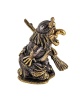 Фигурка из латуни Баба Яга с метлой б/п 30х45 мм. арт. 1946.1