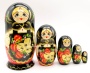 картинка Матрешка под хохлому 5 мест 16 см. арт. 3467432