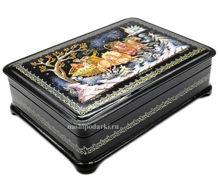 Шкатулка палех тройка 17х12х5см арт. 2715229 
