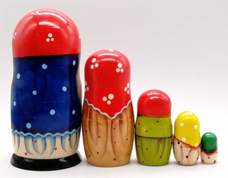 картинка Матрешка Семен с лошадкой 5 мест 14 см. арт. 05279 матрешки