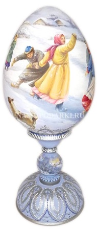 Яйцо авторское "Зима" 32 см. арт. 896237