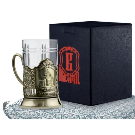 картинка Подстаканник латунный "Владимир" с чернением  Артикул: С9408/32, БА-1574/1, к120