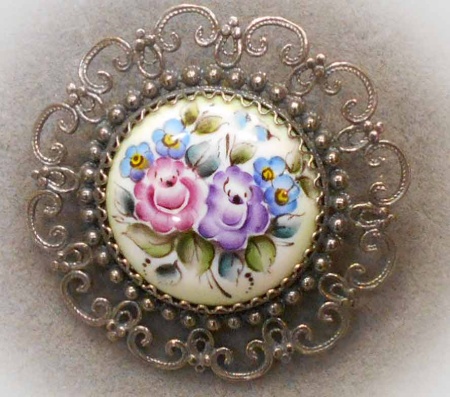 картинка Ростовская финифть Брошь арт. 1118422 