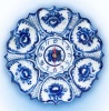ЧАСЫ «ЦВЕТОК» Гжель 300*205*40 артикль 862323