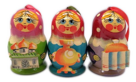 Елочные игрушки набор 6 шт. 4х6 см. арт. 75653222