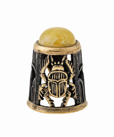 Наперсток Фараон с кабошоном 20х30 мм. арт. 1487