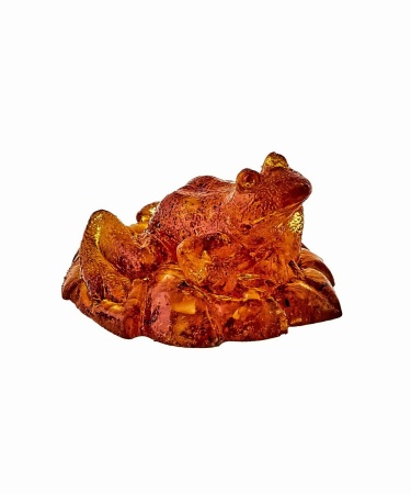Лягушка средняя янтарная 50х30 мм. арт. 1390