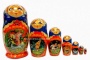 Матрешка Сказка "Серый волк" 7 мест 21см арт 99331