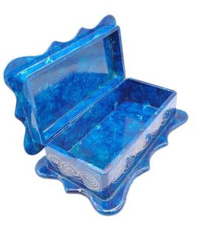 Шкатулка синяя 19х11 см. арт. 573522