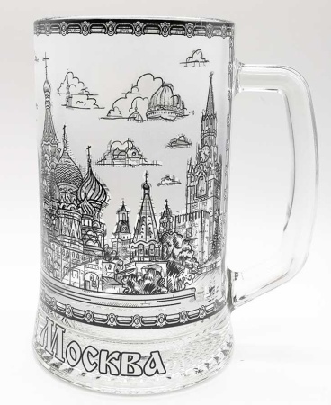 Кружка пивная сувенирная Москва 16 см. арт. 432256
