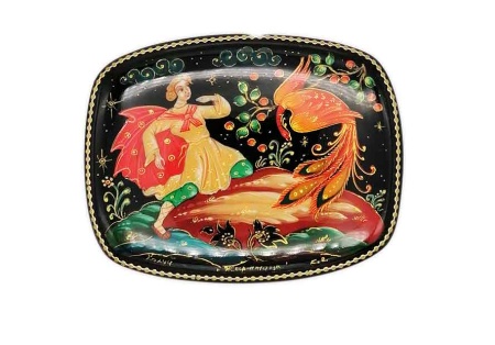 Шкатулка Холуй "Жар-птица" 10х8 см. арт. 54681