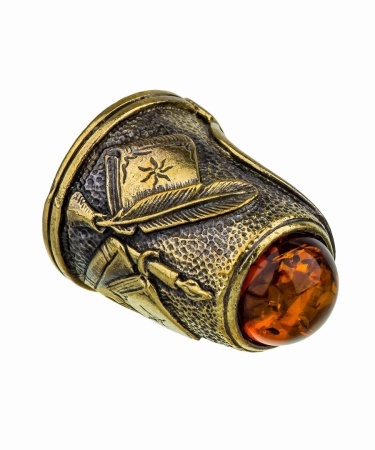 Наперсток Гоголь Н.В. с кабошоном 20х29 мм. арт. 867 Наперсток Гоголь Н.В. с кабошоном 20х29 мм. арт. 867