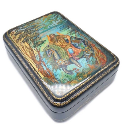 Шкатулка Холуй "Илья Муромец"  11х15 см. арт. 6465782