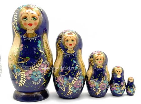 Матрешка "Колосок" 5 мест 17см арт. 826534