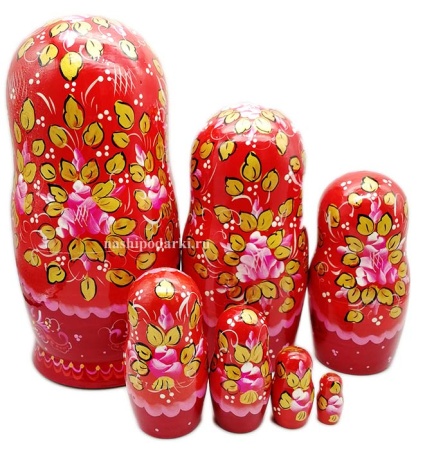 Матрешка авторская  клубничка 7 мест 22см арт. 876298