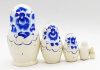 Матрешка под гжель 5 мест 12 см. арт. 4367871