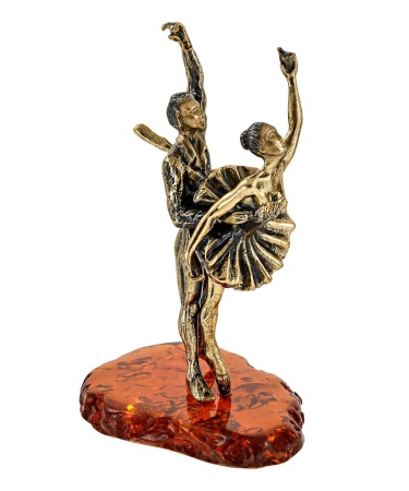 Фигурка из латуни с янтарем Балет 52х75 мм. арт. 203 Фигурка из латуни с янтарем Балет 52х75 мм. арт. 203