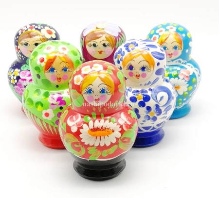 Матрешка 5 мест 8х5 см. арт. 73467