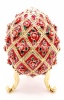Яйцо Фаберже "Розы" красное 10см арт. 756559 