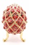 Яйцо Фаберже "Розы" красное 10см арт. 756559 