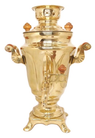 картинка Самовар электрический 1,5 литра "Тюльпан" латунь арт. 922522 Москва картинка Самовар электрический 1,5 литра "Тюльпан" латунь арт. 922522 Москва