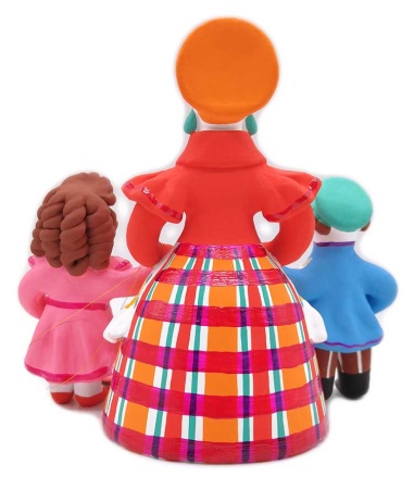 Дымковская игрушка Няня с детьми 14 см.арт. 831533