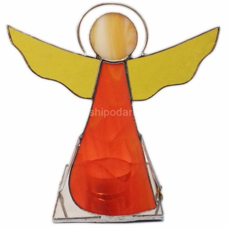 Витражный подсвечник "Ангел" 15х14см Арт. 150319557 